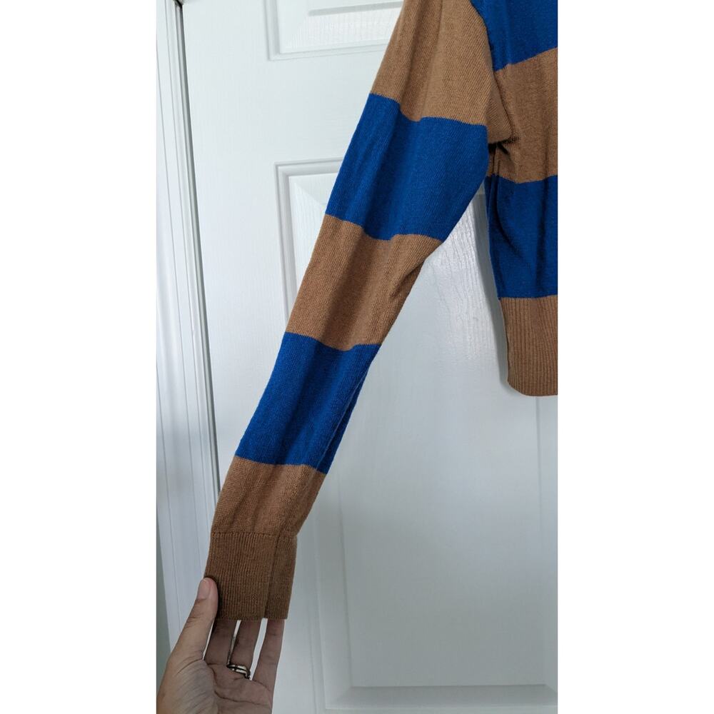 Everlane Striped Luxe Merino Wool Mock Neck Sweater - Picture 3 of 8